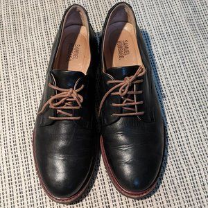 Samuel Hubbard All Aboard Derby Brogues Oxfords Lace Up Black Leather Shoes 9.5M